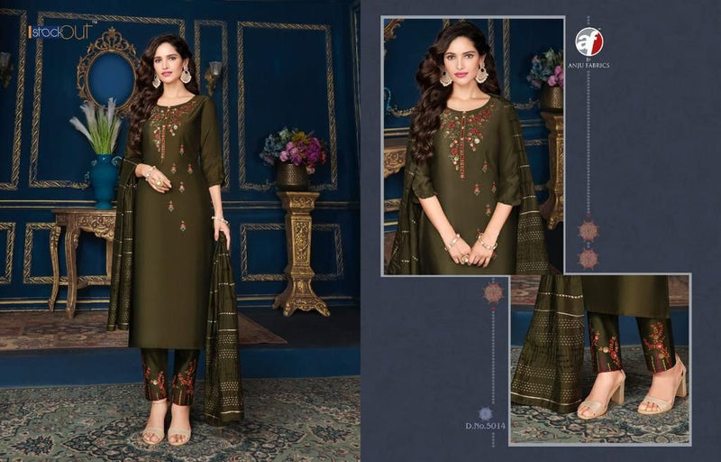 Anuj Fabs Silk Affair Muslin With Fancy Work Stylish Designer Festive Wear Casual Look Kurti