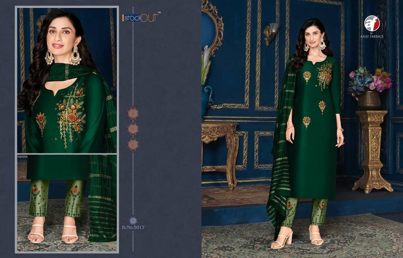 Anuj Fabs Silk Affair Muslin With Fancy Work Stylish Designer Festive Wear Casual Look Kurti