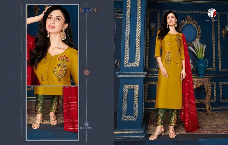 Anuj Fabs Silk Affair Muslin With Fancy Work Stylish Designer Festive Wear Casual Look Kurti