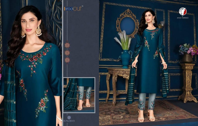 Anuj Fabs Silk Affair Muslin With Fancy Work Stylish Designer Festive Wear Casual Look Kurti