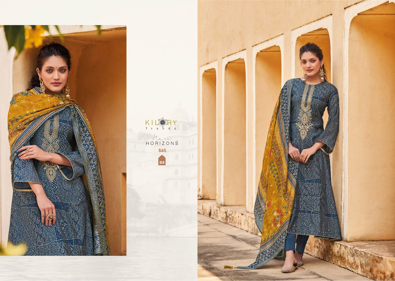 Kilory Trendz Silk Of Bandhej Viscose Musline Digital Foil Print Fancy Coding Work Fancy Designer Partywear Salwar Suit