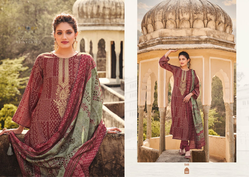 Kilory Trendz Silk Of Bandhej Viscose Musline Digital Foil Print Fancy Coding Work Fancy Designer Partywear Salwar Suit