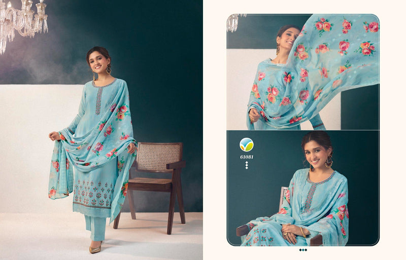 Vinay Fashion Silkina Royal Crepe Vol 40 Silk Embroidered Fancy Designer Digital Printed Salwar Kameez