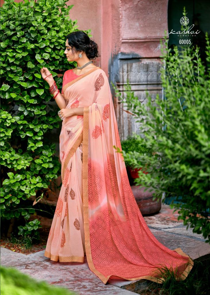 Kashvi Creation Simaya Chiffon Beautiful Print Stylish Party Wear Sarees