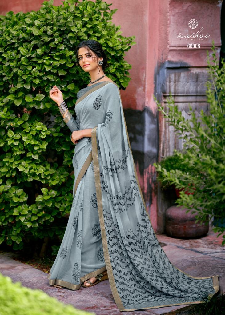 Kashvi Creation Simaya Chiffon Beautiful Print Stylish Party Wear Sarees