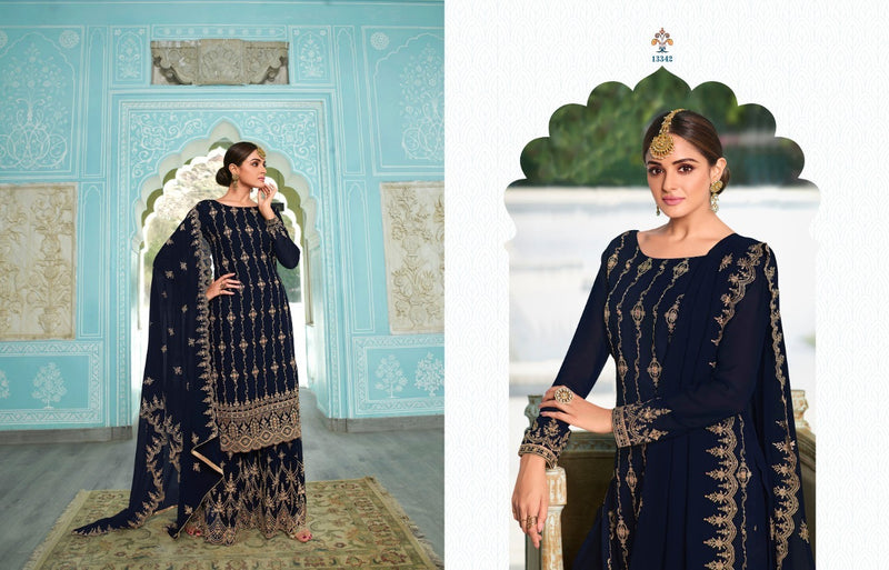 Zisa Simran Georgette With Heavy Embroidery Pakistani Style  Designer Wedding Wear Salwar Suits