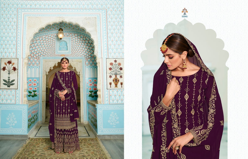 Zisa Simran Georgette With Heavy Embroidery Pakistani Style  Designer Wedding Wear Salwar Suits