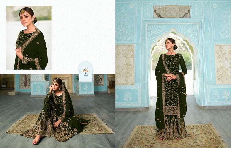 Zisa Simran Georgette With Heavy Embroidery Pakistani Style  Designer Wedding Wear Salwar Suits