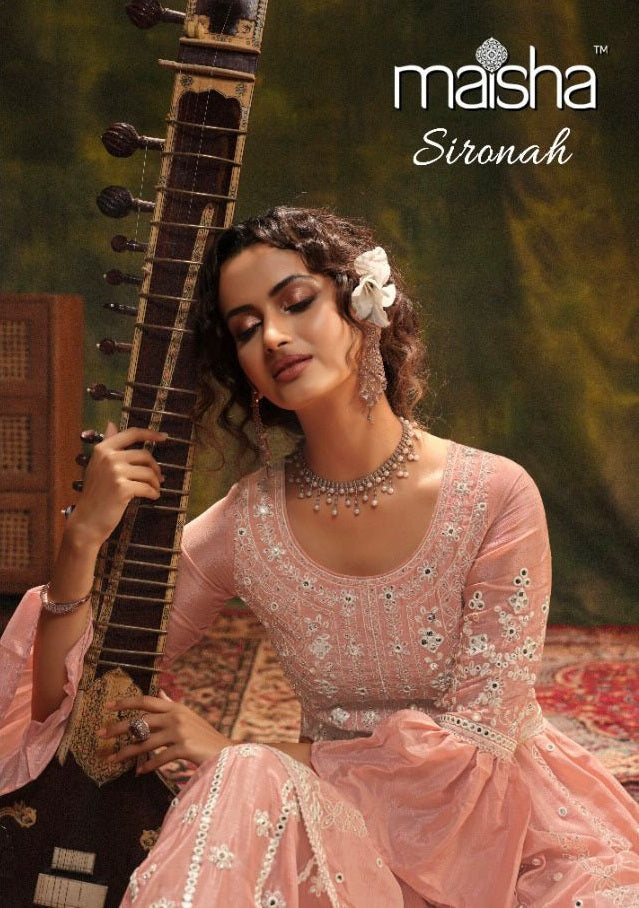 Maisha Sironah Chinon With Beautiful Heavy Embroidery Work Stylish Designer Casual Look Party Wear Salwar Kameez