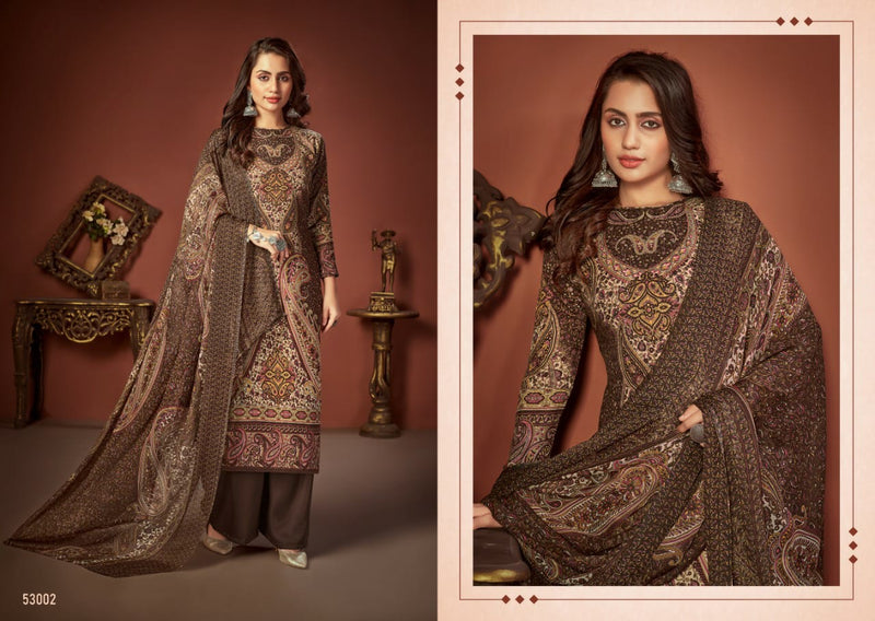 Jayri Women's Woolen Unstitched Kurta & Palazzo Kani Jamawar Design Suit  Material With Shawl For Winter, Hot Pink : Amazon.in: Fashion