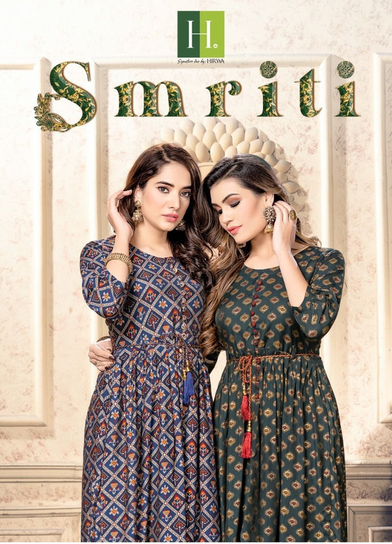 Hirwa Smriti Muslin With Beautiful Printed Work Stylish Designer Casual Look Short Kurti