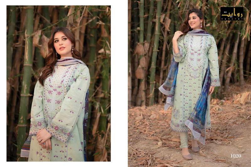 Rawayat Fashion Sobia Nazir Vol 6 Lawn Cotton Embroidered Pakistani Style Party Wear Salwar Suits