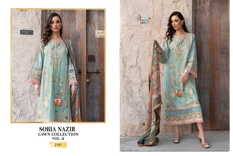 Shree Fabs Sobiya Nazir Lawn Collection Vol 5 Cotton Pakistani Style Party Wear Salwar Suits
