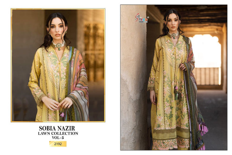Shree Fabs Sobiya Nazir Lawn Collection Vol 5 Cotton Pakistani Style Party Wear Salwar Suits