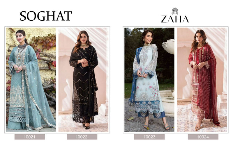 Zaha Soghat Vol 1 Georgette Designer Wedding Wear Salwar Suits