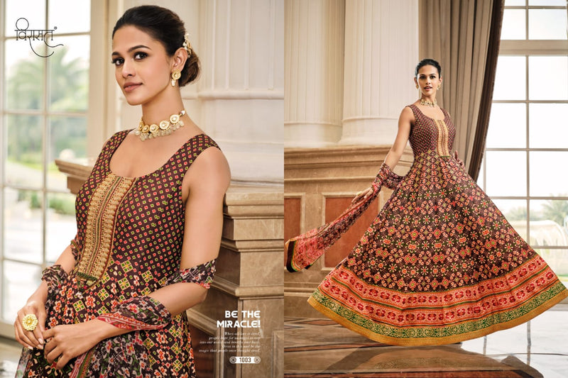 Virasat Soundhria 1003 Silk With Beautiful Patola Printed Work Stylish Designer Festive Wear Fancy Gown