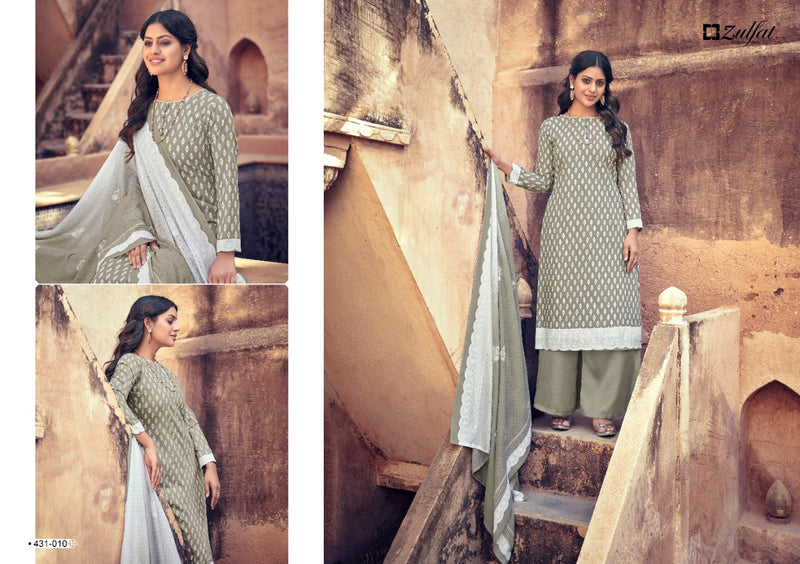 Zulfat Designer Suits Sparkle Cotton Printed Festive Wear Salwar Kameez