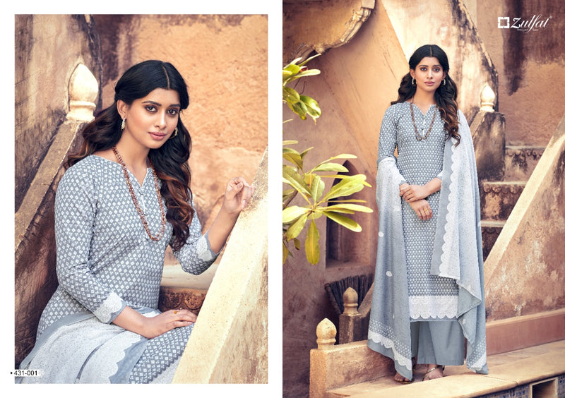 Zulfat Designer Suits Sparkle Cotton Printed Festive Wear Salwar Kameez