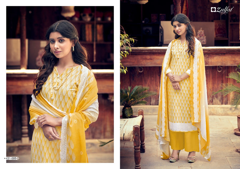 Zulfat Designer Suits Sparkle Cotton Printed Festive Wear Salwar Kameez