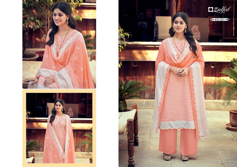 Zulfat Designer Suits Sparkle Cotton Printed Festive Wear Salwar Kameez