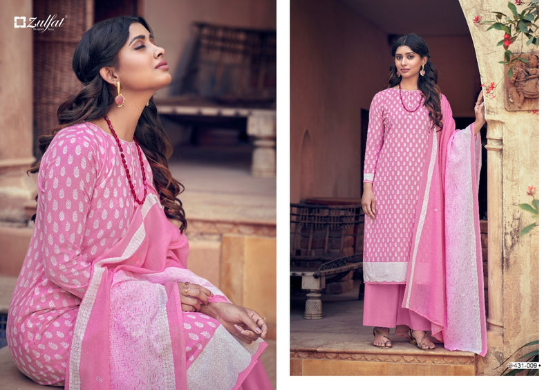 Zulfat Designer Suits Sparkle Cotton Printed Festive Wear Salwar Kameez