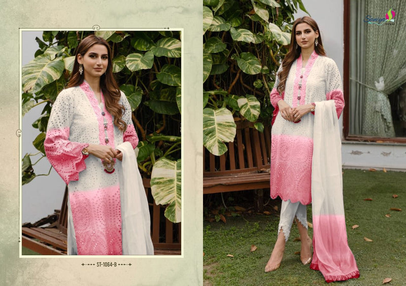 Saniya Trendz ST 1064 Color Edition Cambric Cotton Pakistani Style Festive Wear Salwar Suits