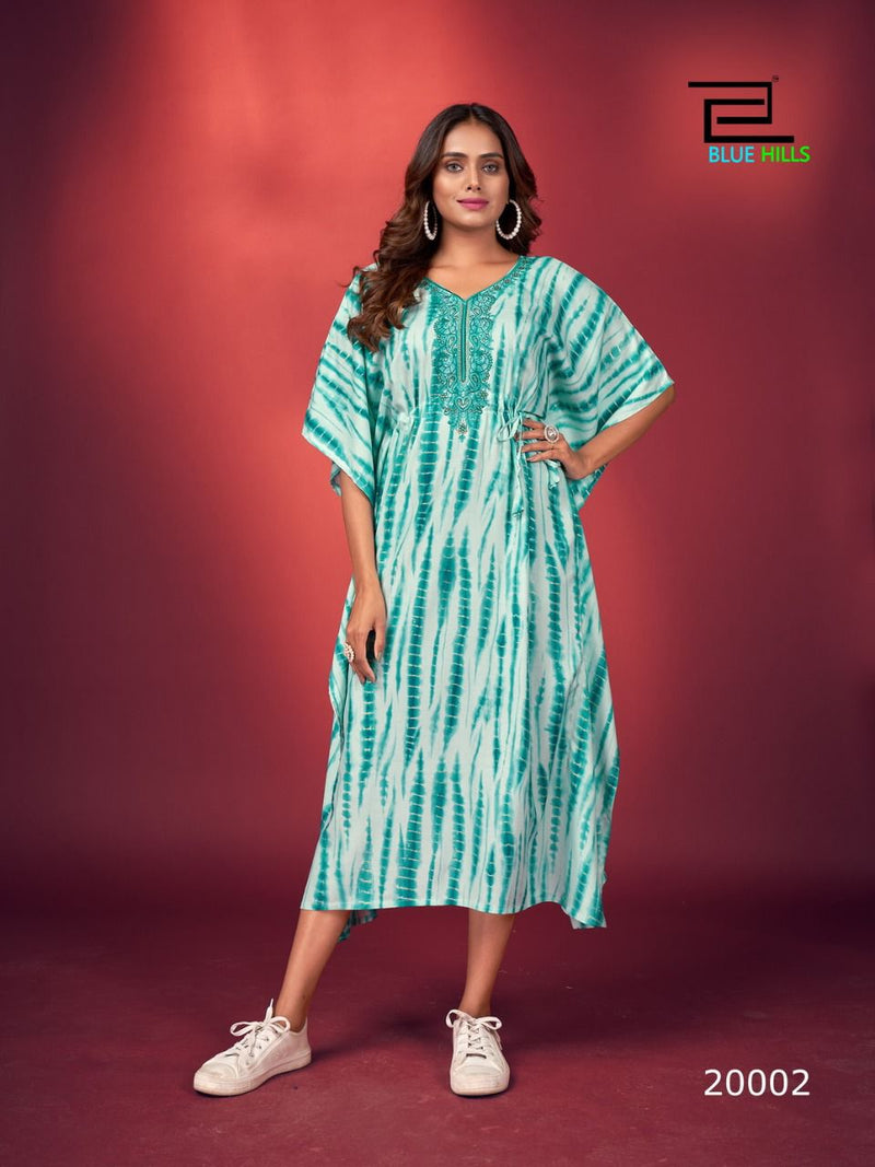 Blue Hills Stare Vol 20 Rayon Stylish Designer Party Wear With Fancy Kaftan Kurti