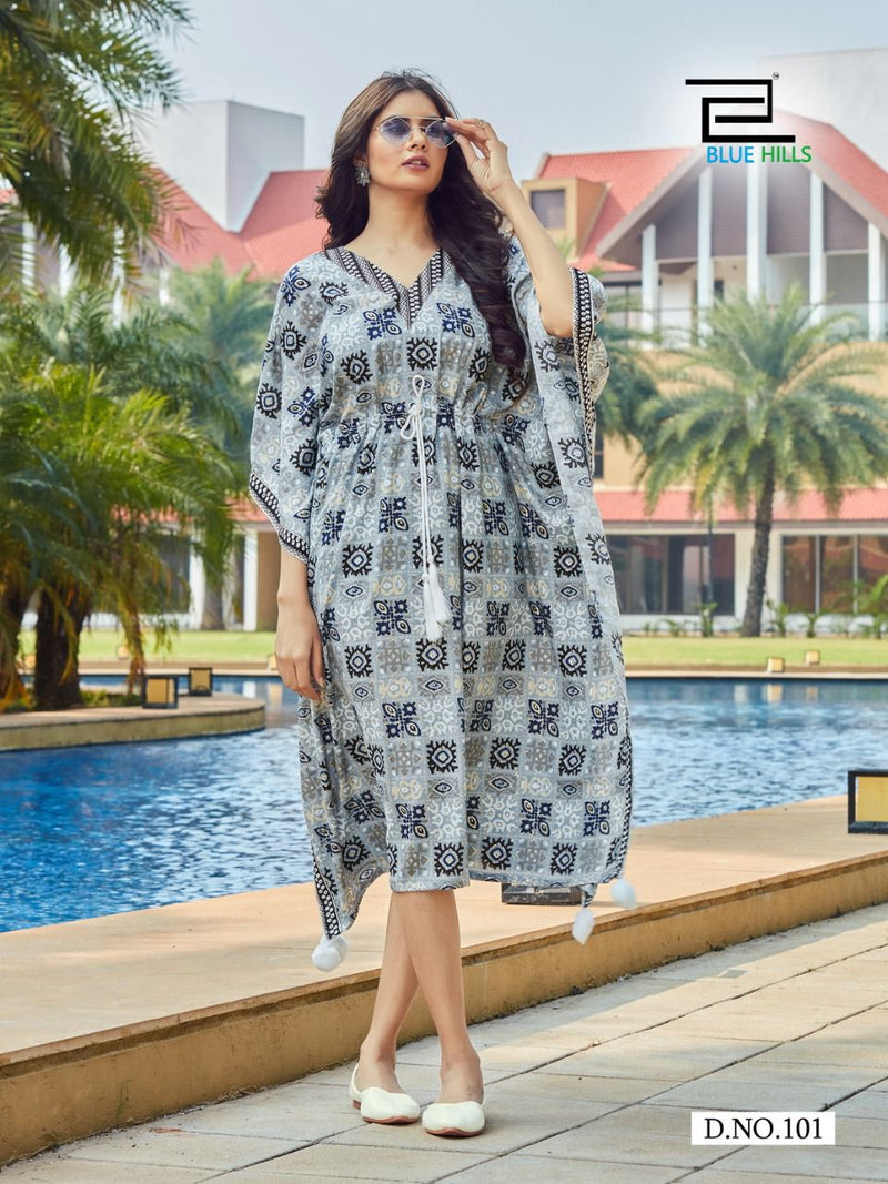 Blue Hills Stare Vol 5 Rayon Fancy Party Wear Kaftan Kurtis