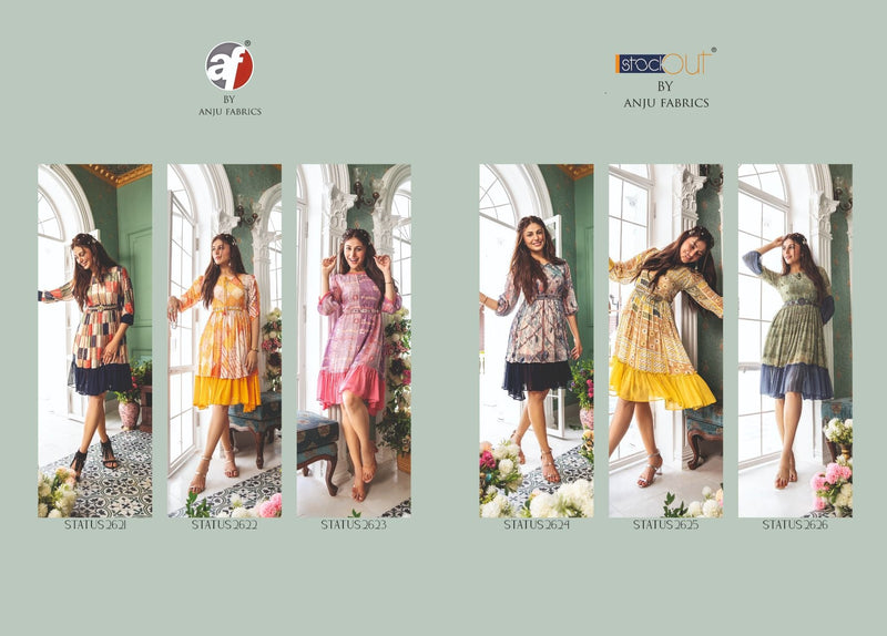 Anju Fabrics Status Georgette With Hand Work Stylish Designer Fancy Short Kurti