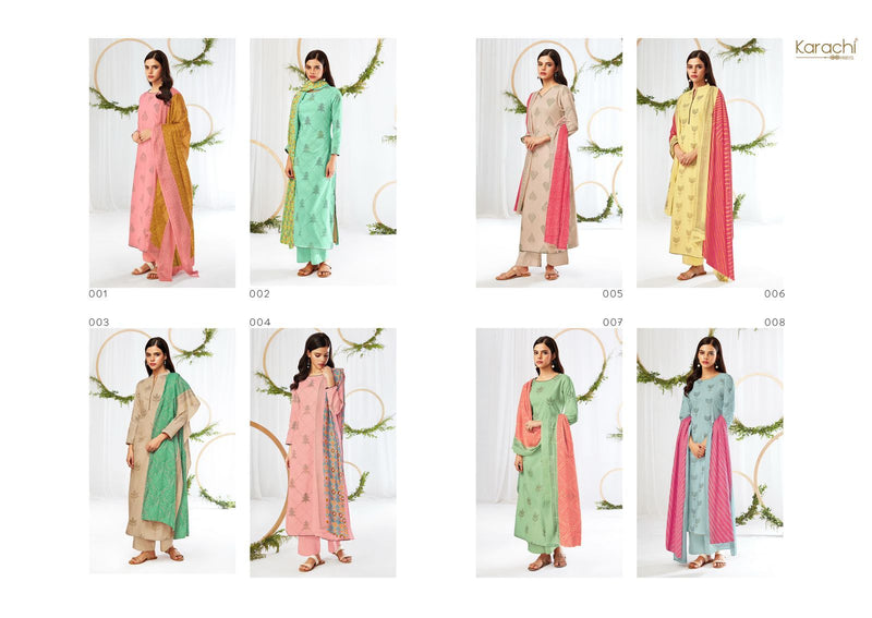 Kesar Karachi Prints Summer Shine Lawn Cotton Printed Festive Wear Salwar Suits