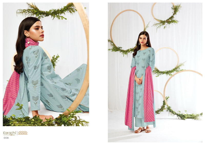 Kesar Karachi Prints Summer Shine Lawn Cotton Printed Festive Wear Salwar Suits