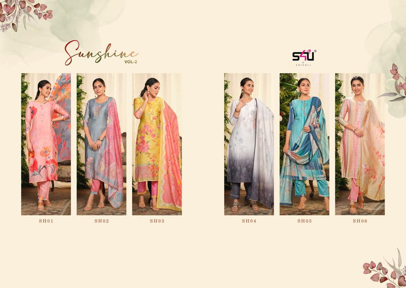 S4u Shivali Sunshine Vol 2 Muslin With Printed Work Stylish Designer Party Wear Fancy Kurti