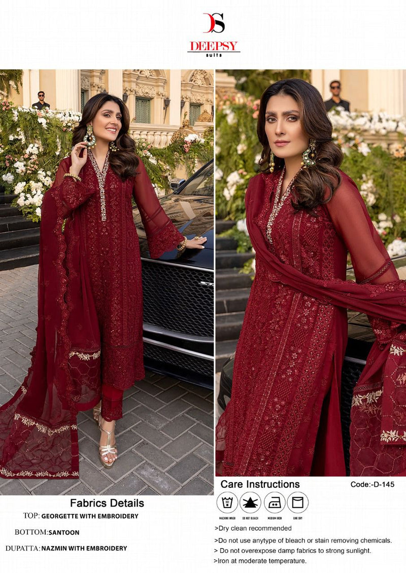 Deepsy Suits Super Hit Design Georgette Designer Wedding Wear Salwar Kameez