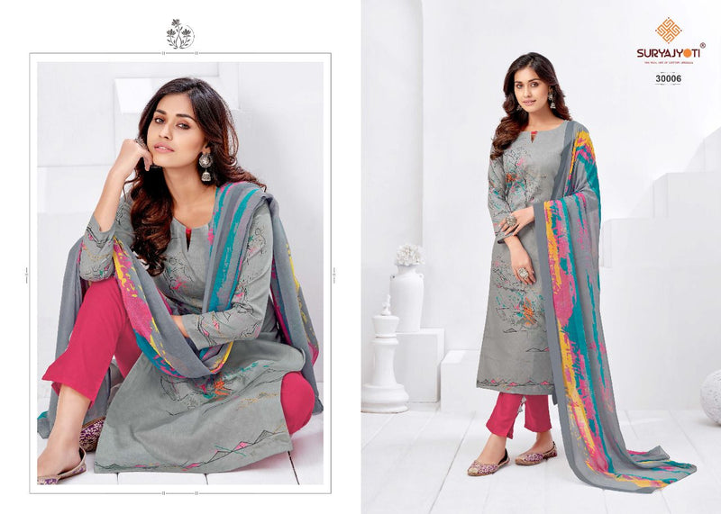 Suryajyoti Naishaa Vol 30 Sattin Cotton Stylish Wear Salwar Suits