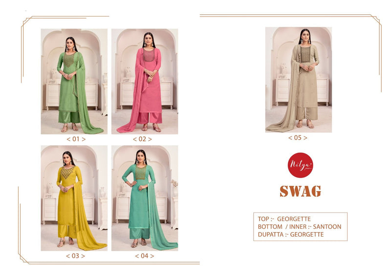 Lt Nitya Swag Georgette Designer Fancy Party Wear Salwar Suits