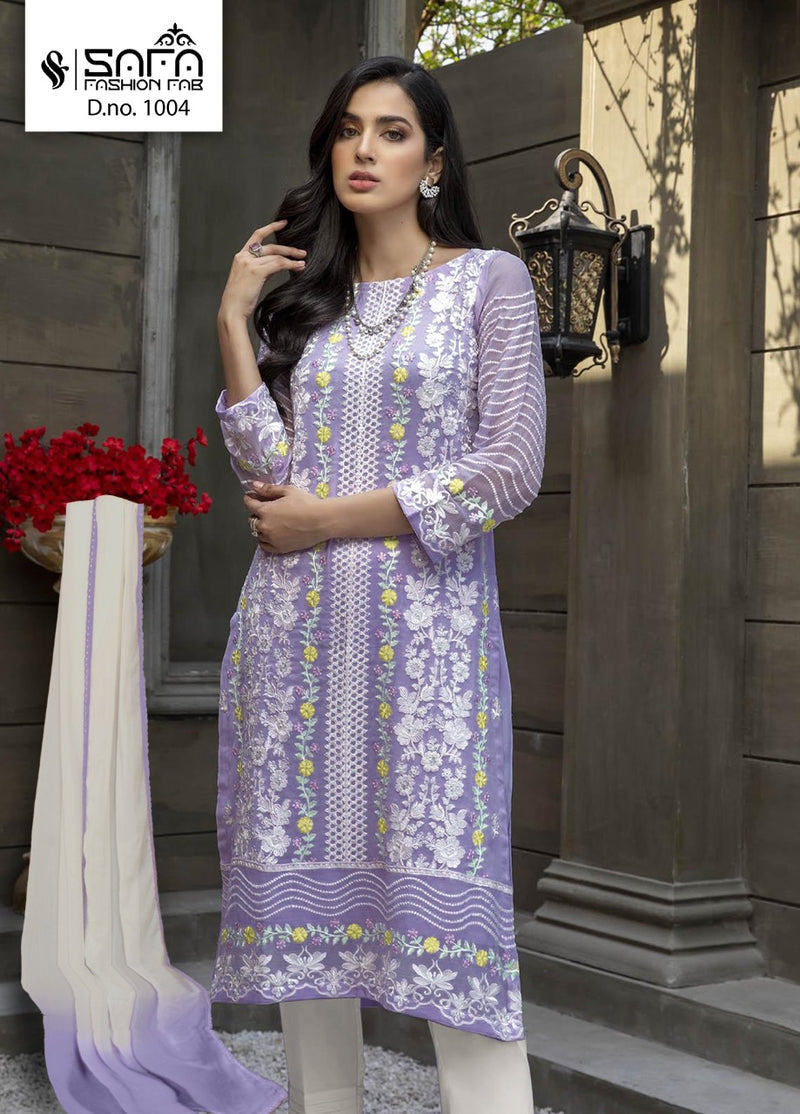 Safa Fashion Sf 1004 Pure Georgette Heavy Embroidery Work Pret Kurtis