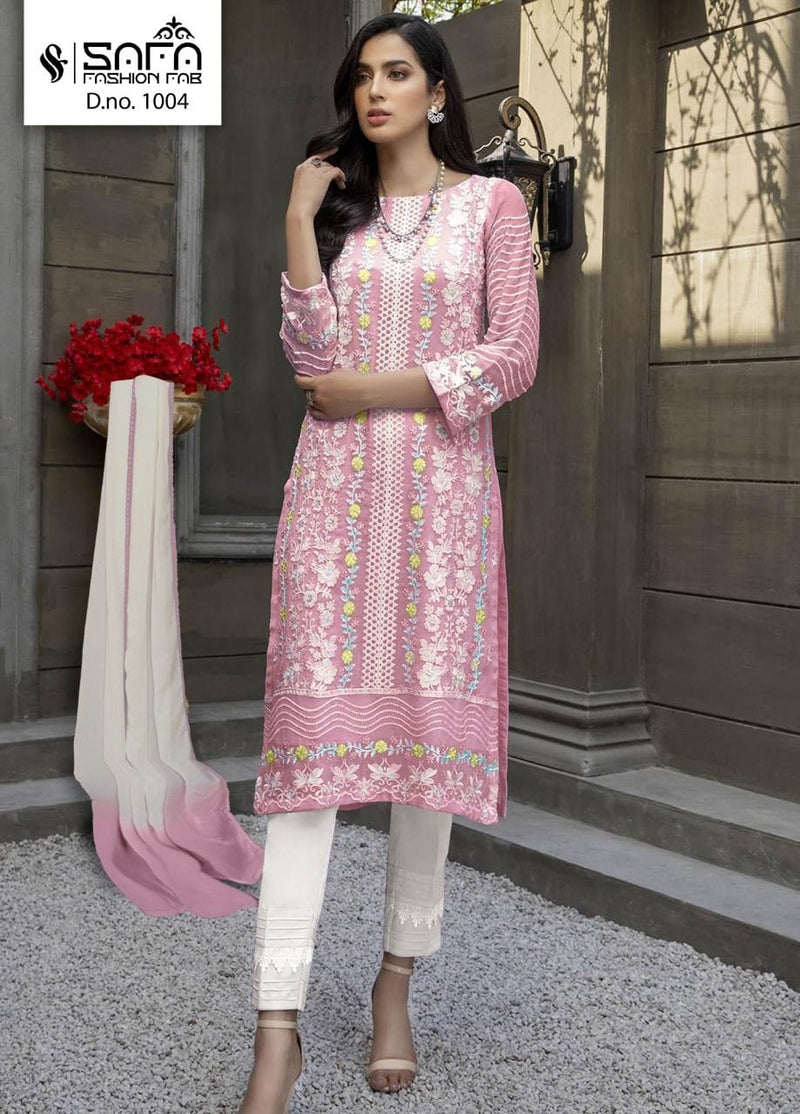 Safa Fashion Sf 1004 Pure Georgette Heavy Embroidery Work Pret Kurtis