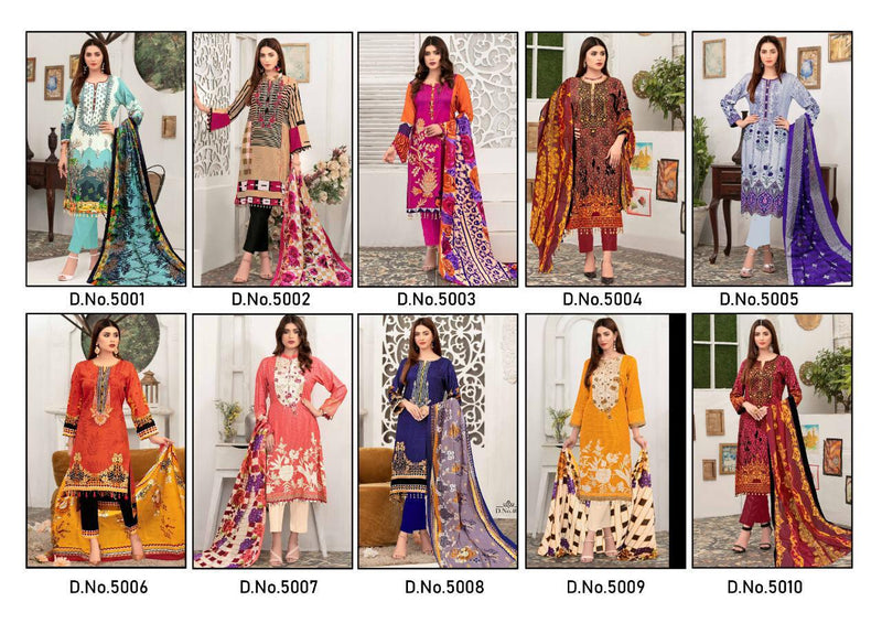 Saffron Cotton Gulzar Karachi Queen Vol 5 Pure Cotton Printed Casual Wear Salwar Kameez