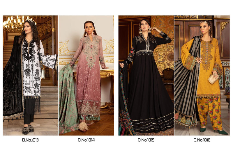 Safinaz Mariya B Vol 5 Pure Satin Cotton Printed Embroiderd Work Pakistani Suits