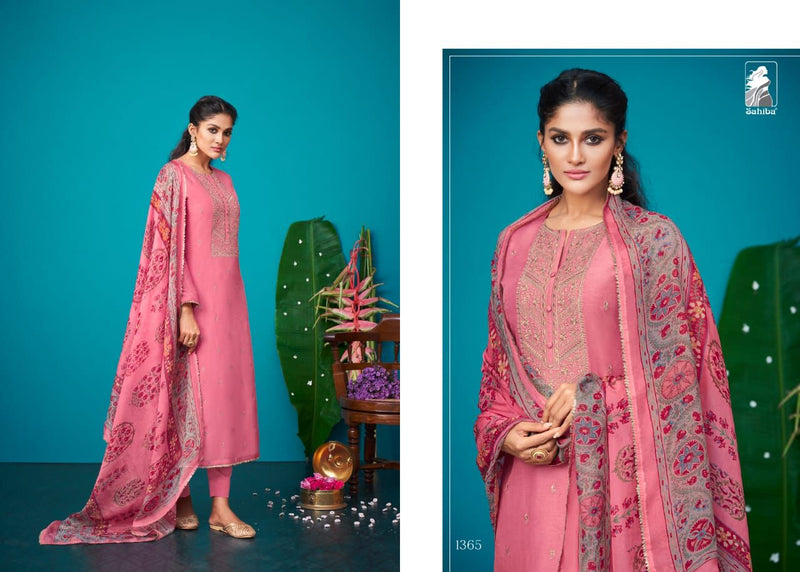 Sahiba Bahar Silk With Embroidery And Fancy Lace Salwar Suit