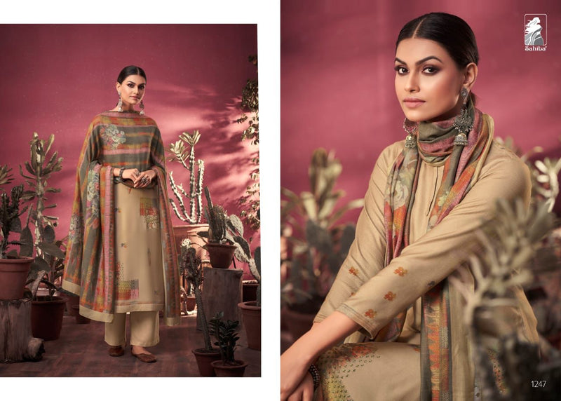 Sahiba Medley Pashmina Staple Twill Digital Print With Handwork Salwar Suit