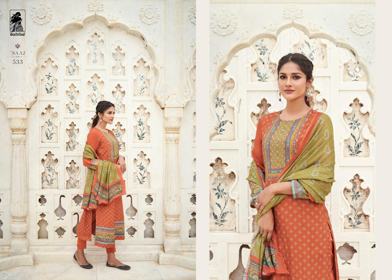 Sahiba Naaz Maslin Silk Digital Print Handwork Designer Salwar Kameez