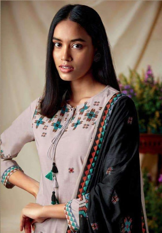 Sahiba Presents By Phulkari Cambric Cotton Digital Print With Fancy Handwork Classic Look Casual Wear Salwar Kameez