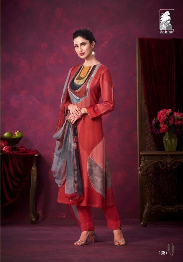 Sahiba Safar Staple Twill Digital Print Stylish Wear Salwar Kameez