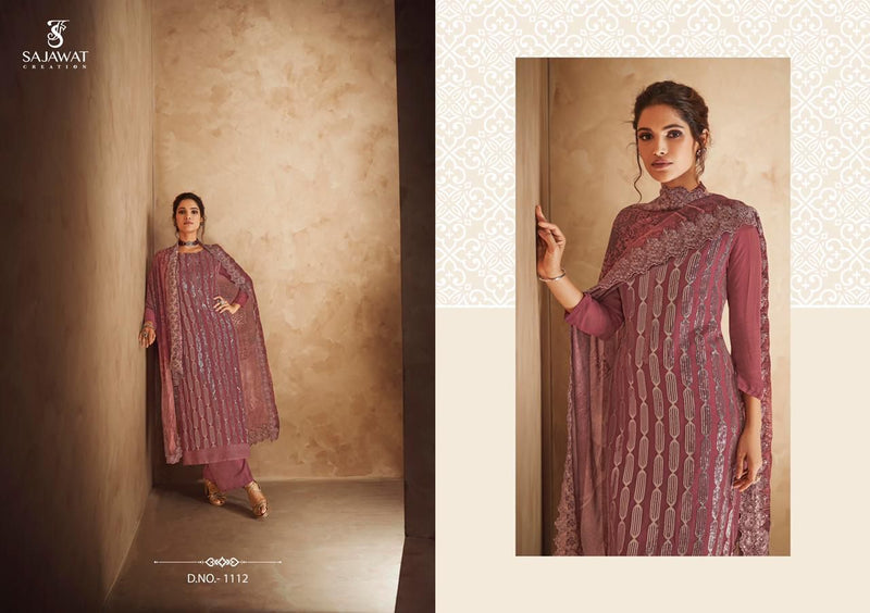 Sajawat Creation Faux Georgette Blooming Colour Salwar Suit
