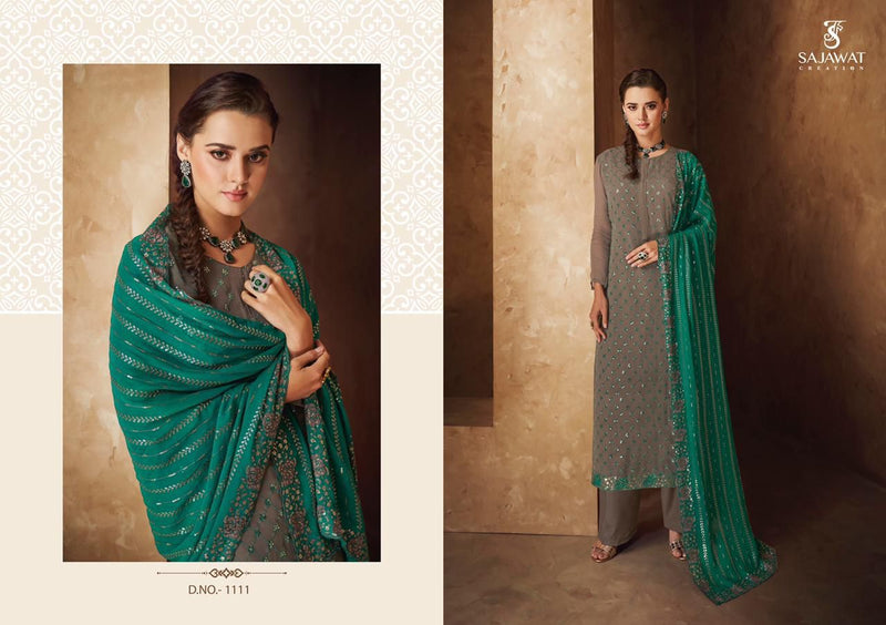 Sajawat Creation Faux Georgette Blooming Colour Salwar Suit