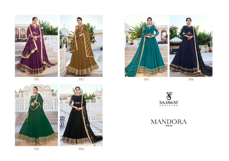 Sajawat Creation Mandora Vol 2 Blooming With Work Additional Salwar Suit