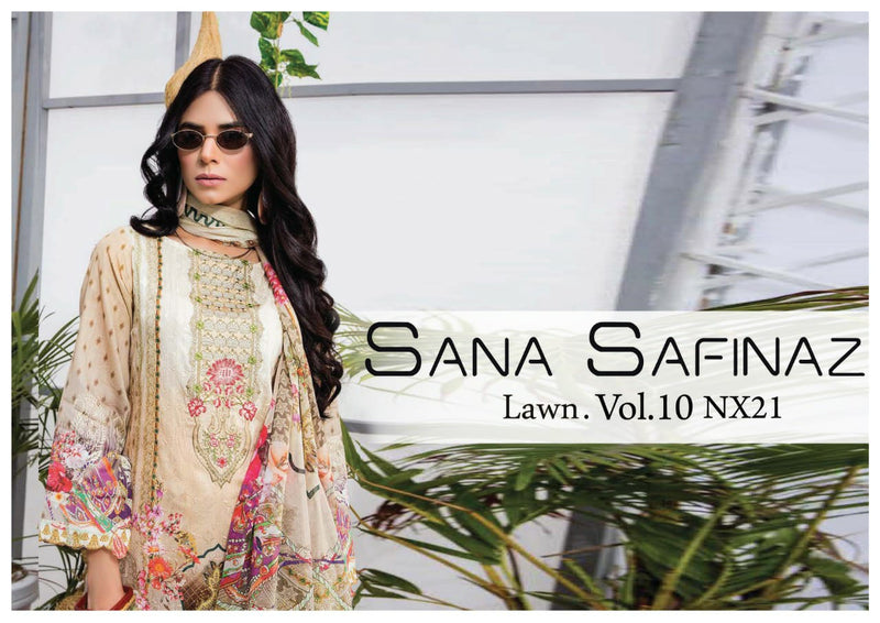 Sana Safinaz Luxury Lawn Collection Vol 10 Nx21 Lawn Printed Salwar suit