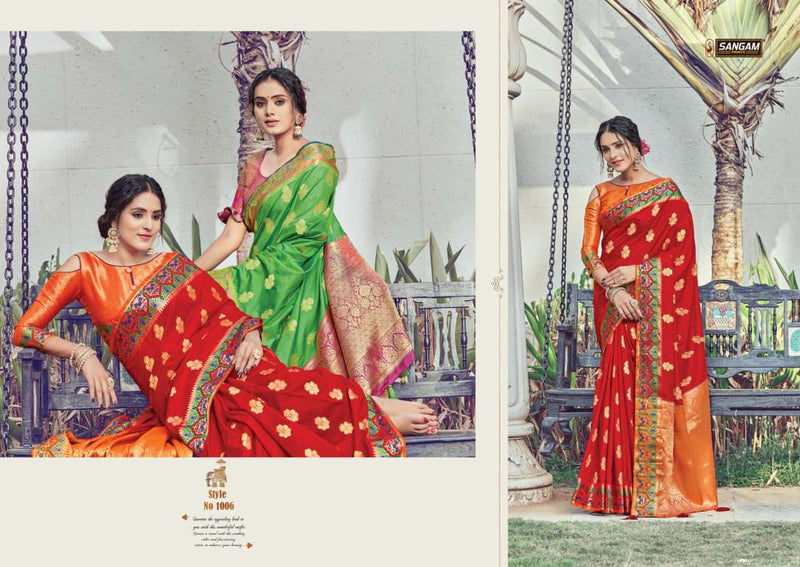 Sangam Prints Chandchakori Silk Heavy Look Saree