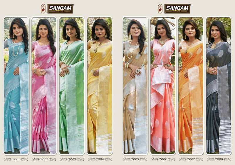 Sangam Prints Pankhudi Vol 3 Linen Fancy Saree